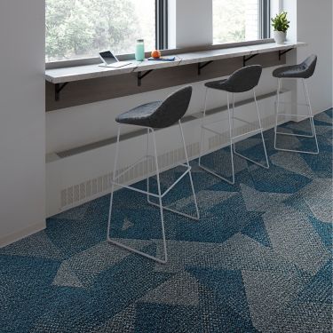 Interface Upward Bound carpet tile in bar area with stools and window image number 1