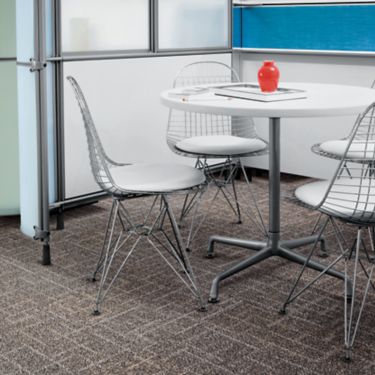 Interface Viewpoint II carpet tile in Linen in break room with table image number 1