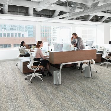 Interface Veiled Brushwork carpet tile in open work area image number 1