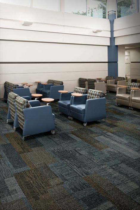 Interface Verticals plank carpet tile in seatiing area