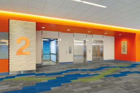 Interface Verticals and On Line plank carpet tile in lobby/entryway area image number 8