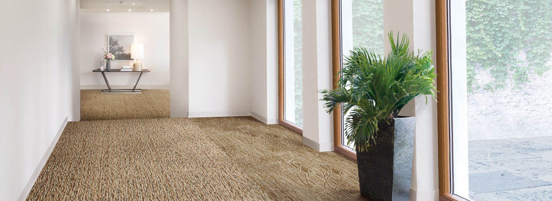 Interface WE152 and Farmland carpet tile in corrridor image number 1