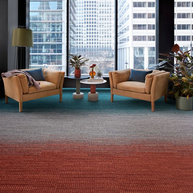 Interface WG100 and WG200 carpet tile in lobby