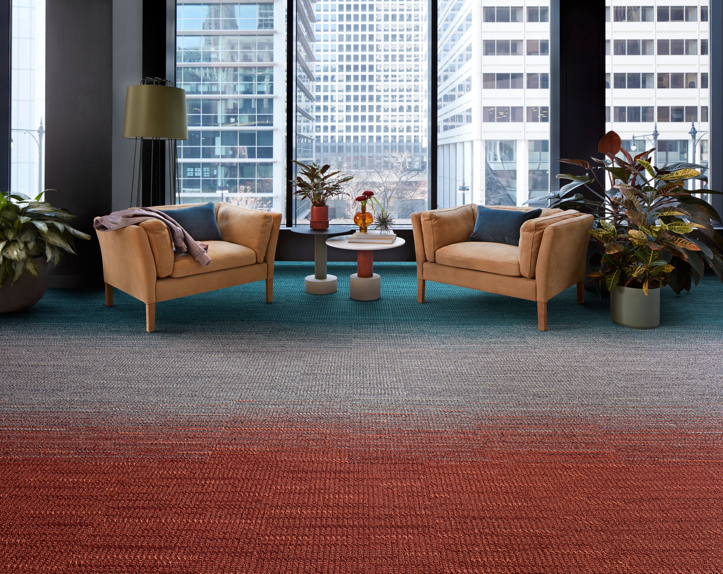 Interface WG100 and WG200 carpet tile in lobby image number 2