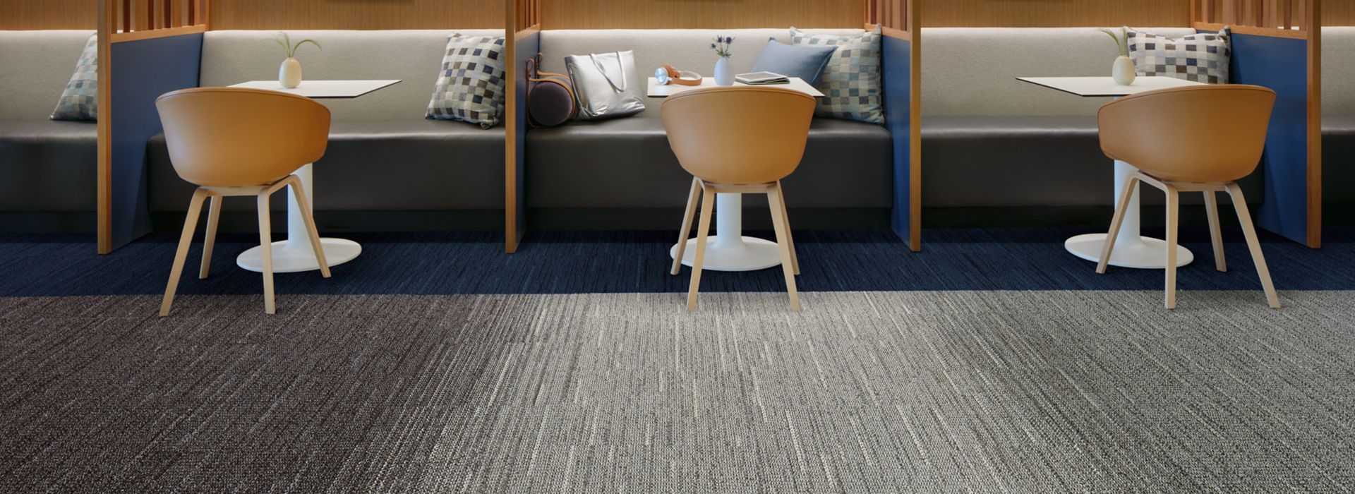 Interface WG100 and WG200 carpet tile in open office