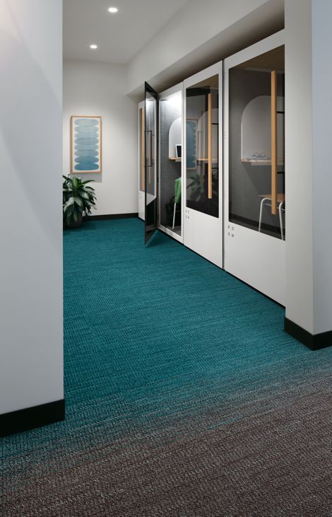Interface WG100 and WG200 carpet tile in private office