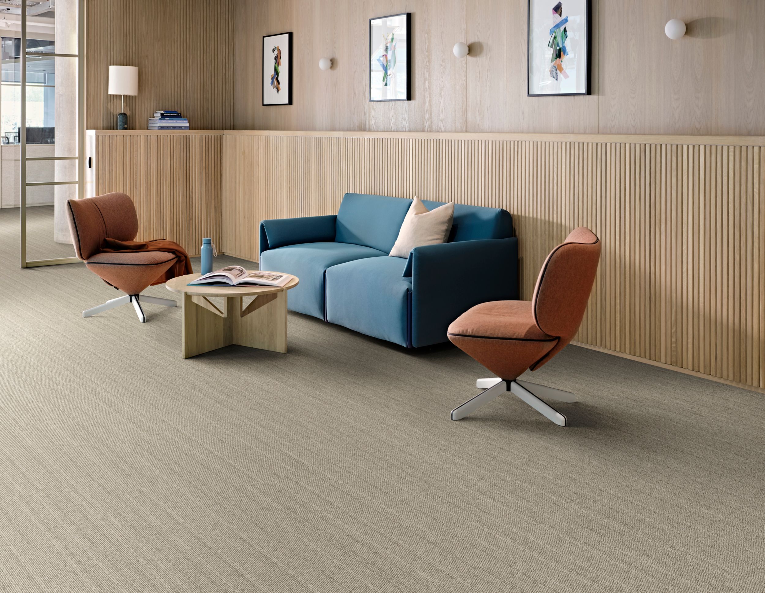 Interface WW860 plank carpet tile in workplace lounge image number 2