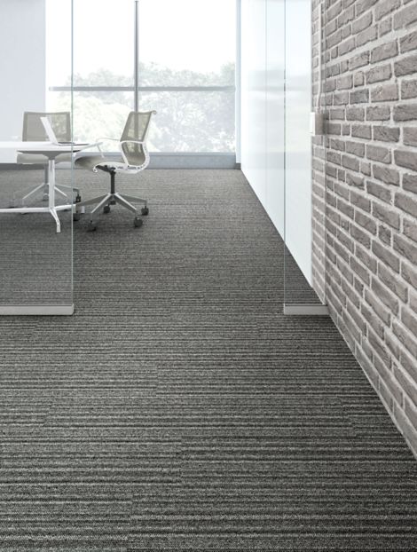 Interface WW865 plank carpet tile shown at a conference room entrance  image number 8