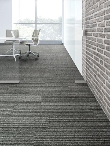 Interface WW865 plank carpet tile shown at a conference room entrance  image number 8