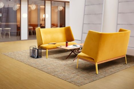 Interface Natural Woodgrains LVT and WW895 plank carpet tile