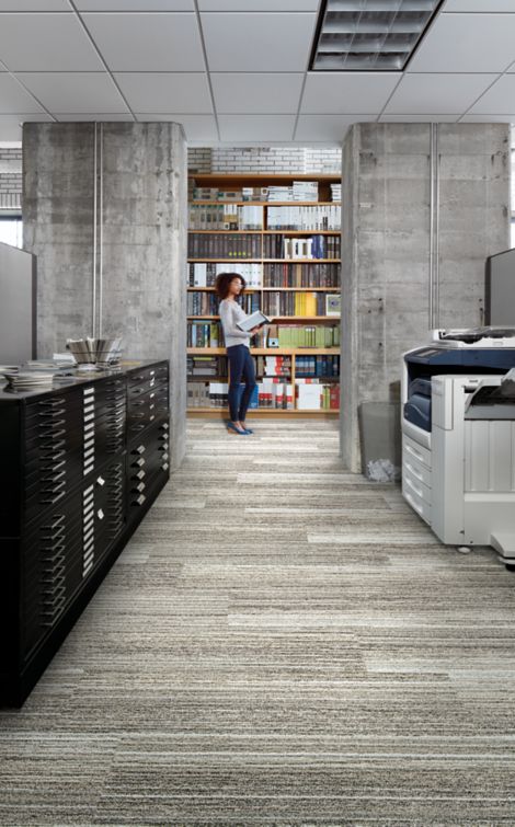 Interface Walk the Plank carpet tile in office common area with printer image number 3