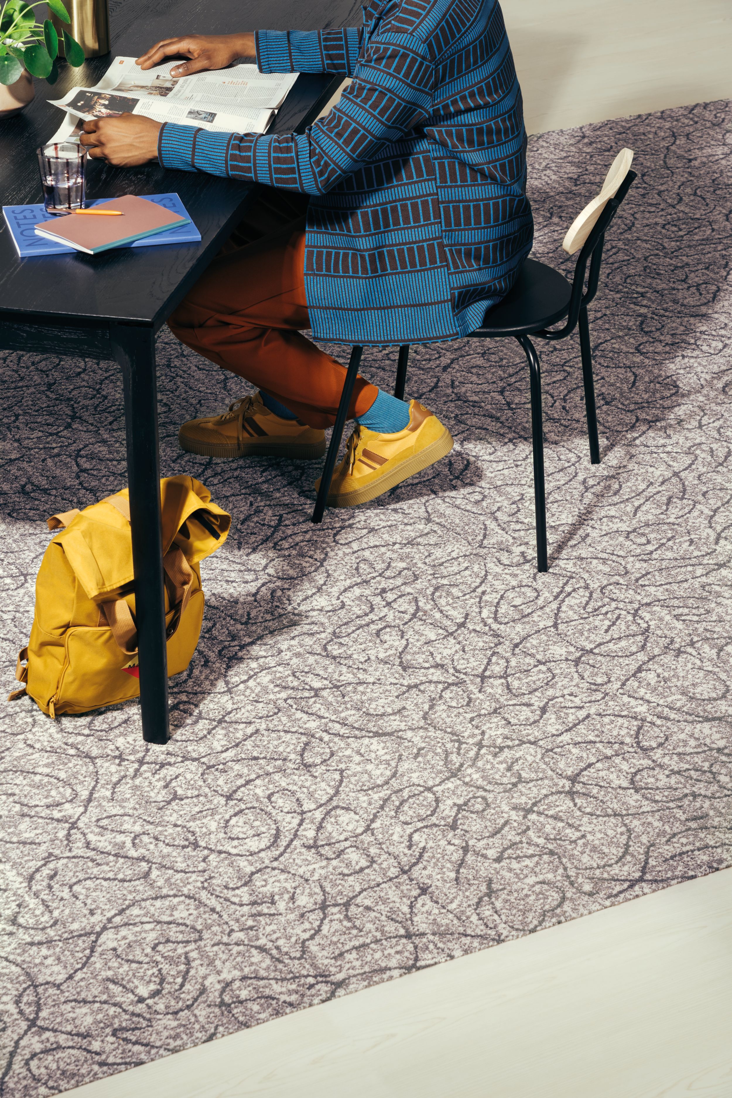 Carpet: Unspooled, Oyster, Monolithic LVT: Northern Grain, Bare Oak, Ashlar image number 3