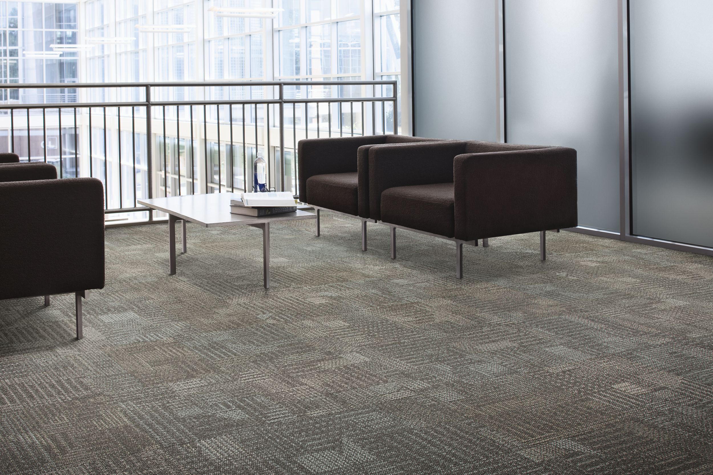 Interface Work carpet tile in lobby setting with couch and chairs image number 1