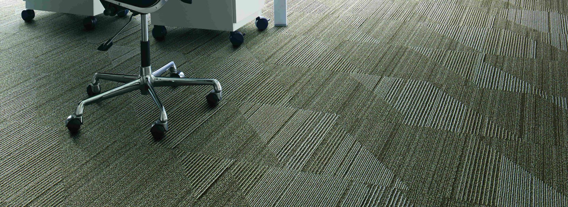 Interface Detours Ahead carpet tile in private office area