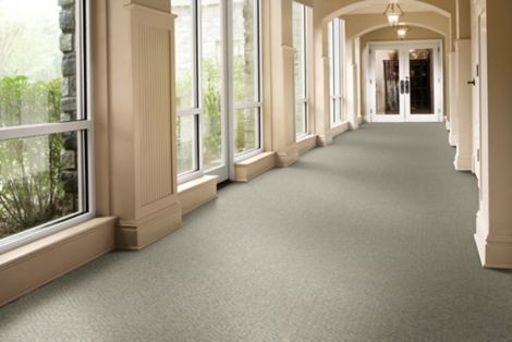 Interface Diamond Dream plank carpet tile in corridor