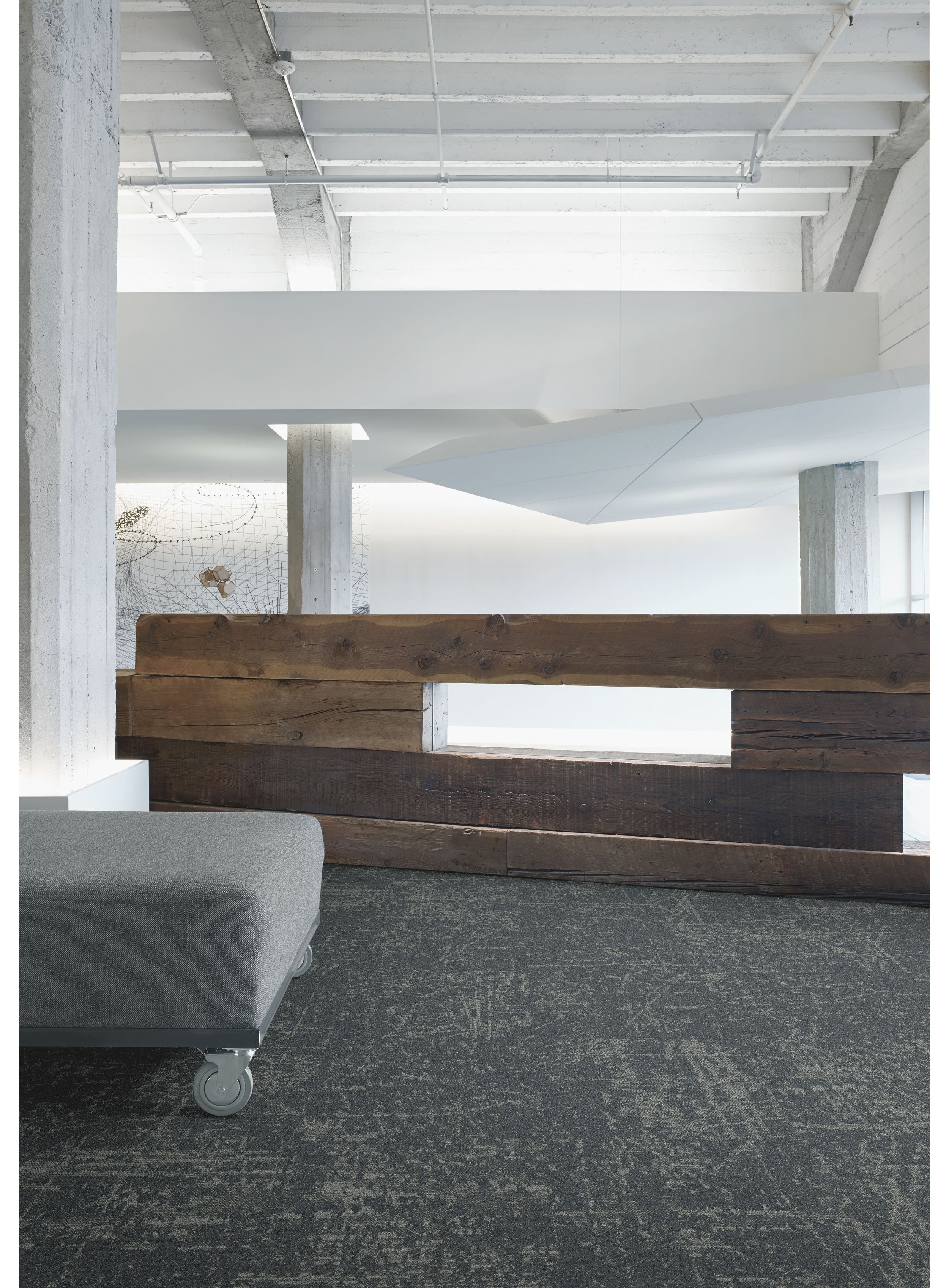 Interface Heartthrob carpet tile in reception area with seating and wood desk  image number 5