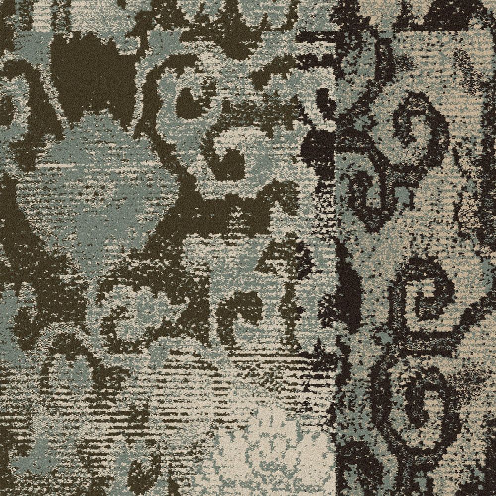 Hip History Carpet Tile In Cerulean image number 1