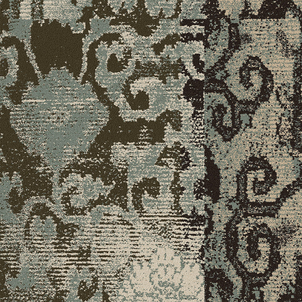 Hip History Carpet Tile In Cerulean image number 2