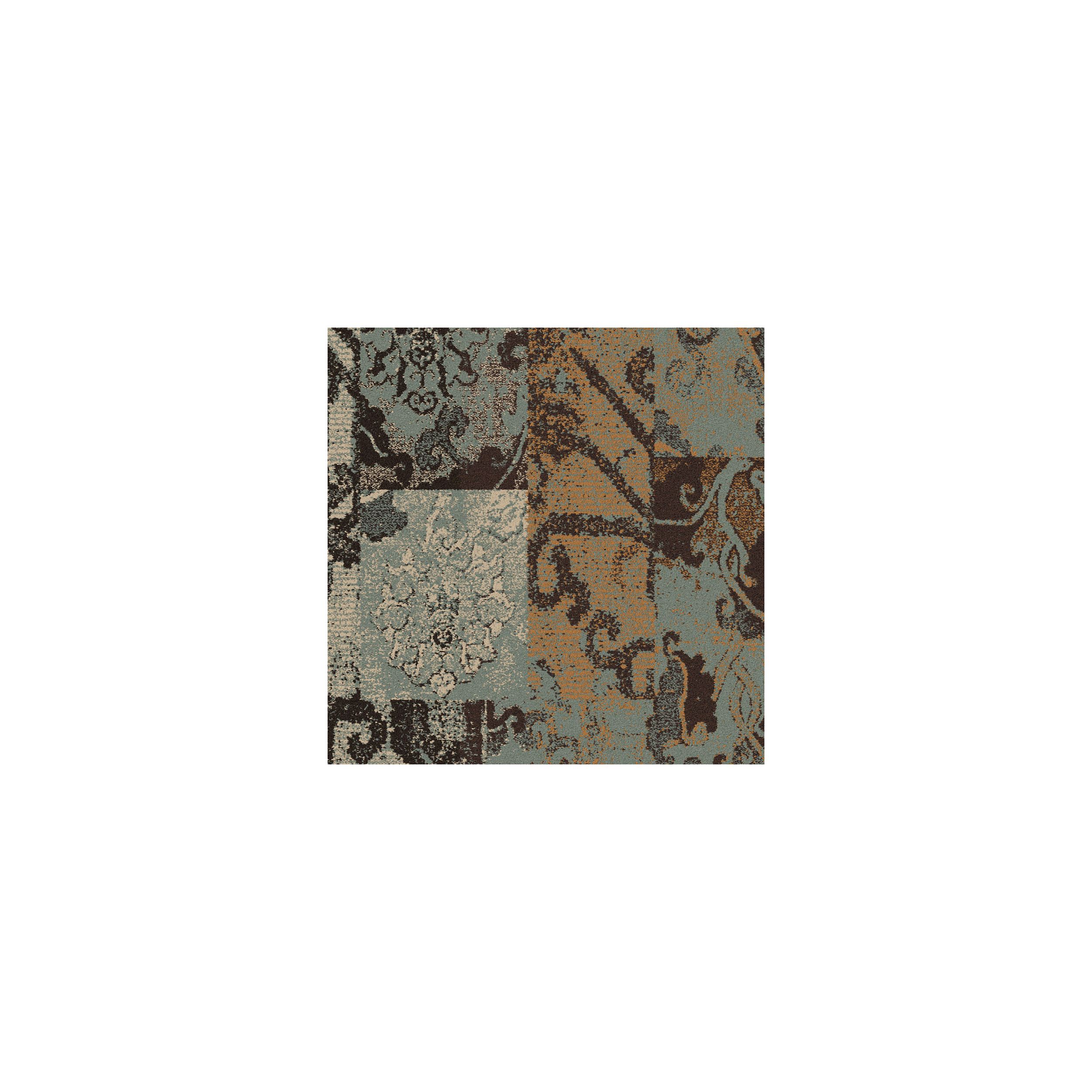Hip History Carpet Tile In Cerulean image number 2