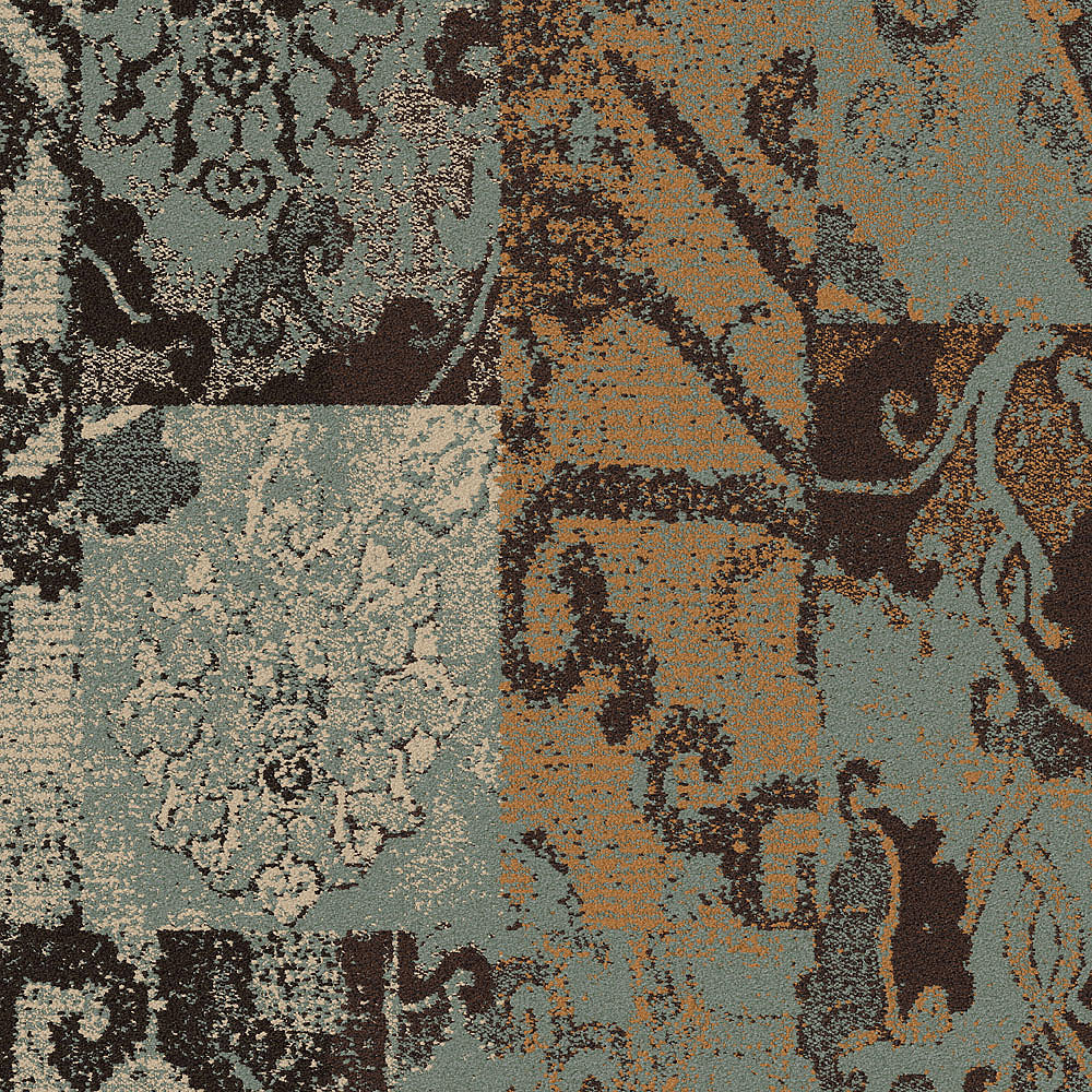 Hip History Carpet Tile In Cerulean image number 3
