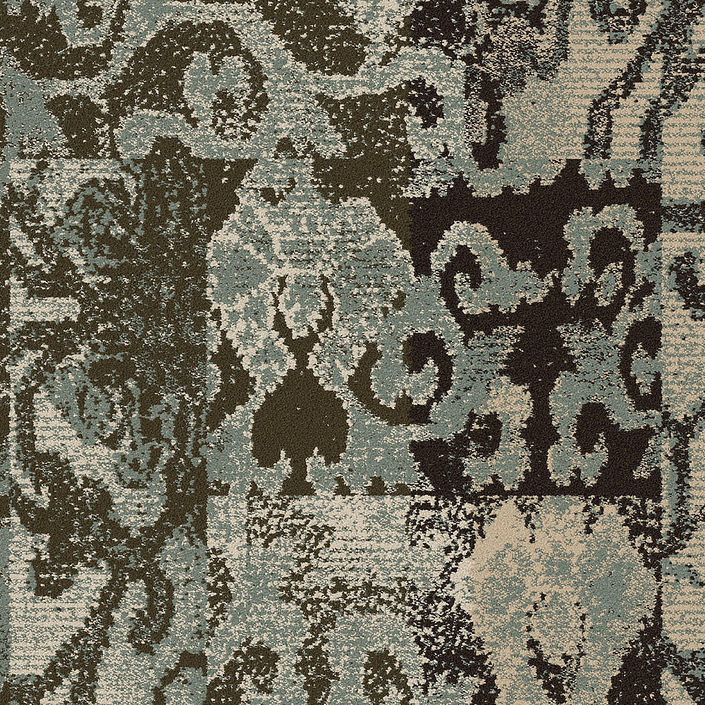 Hip History Carpet Tile In Cerulean image number 4