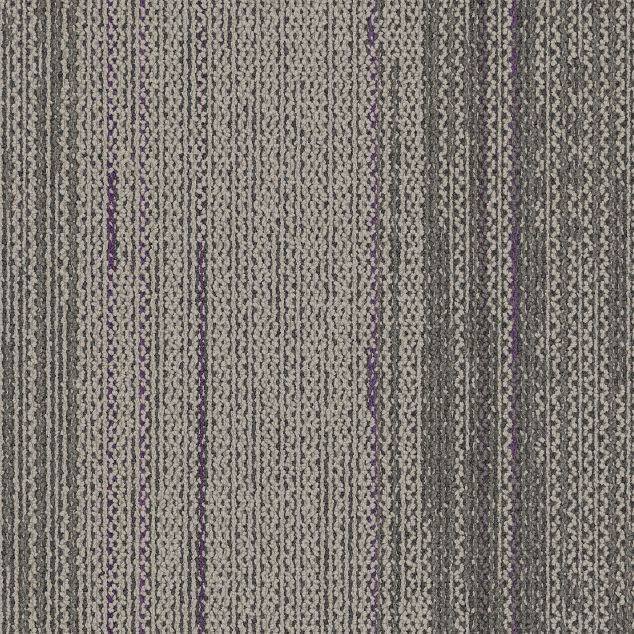 Line Leader Carpet Tile in Purple