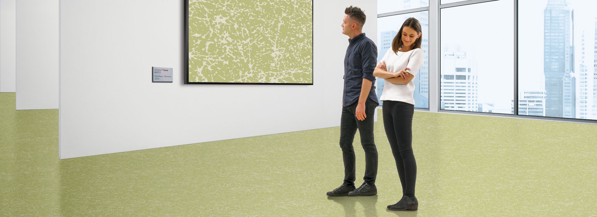 noraplan lona rubber flooring in museum