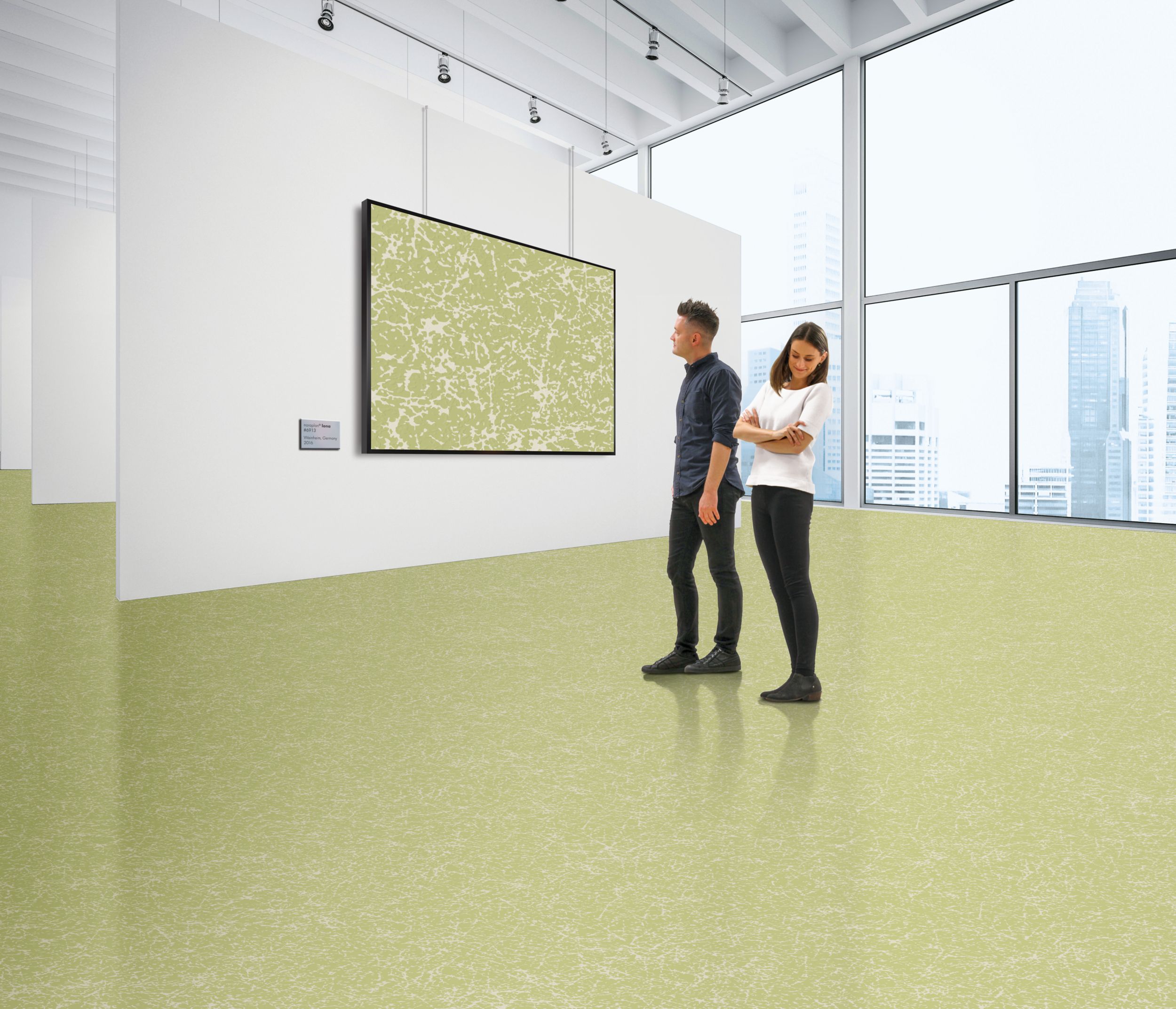 noraplan lona rubber flooring in museum image number 2