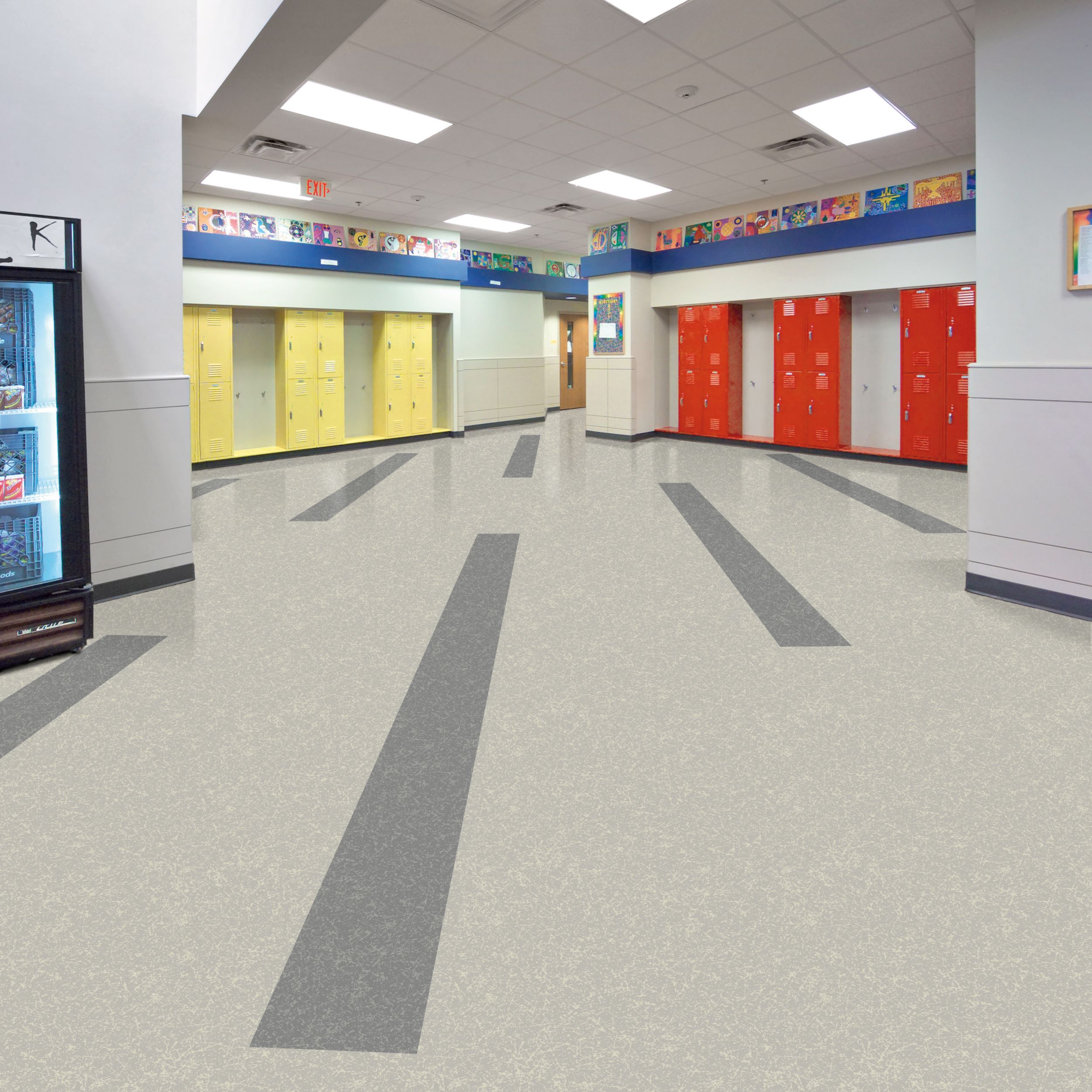 noraplan lona rubber flooring in school locker room image number 6