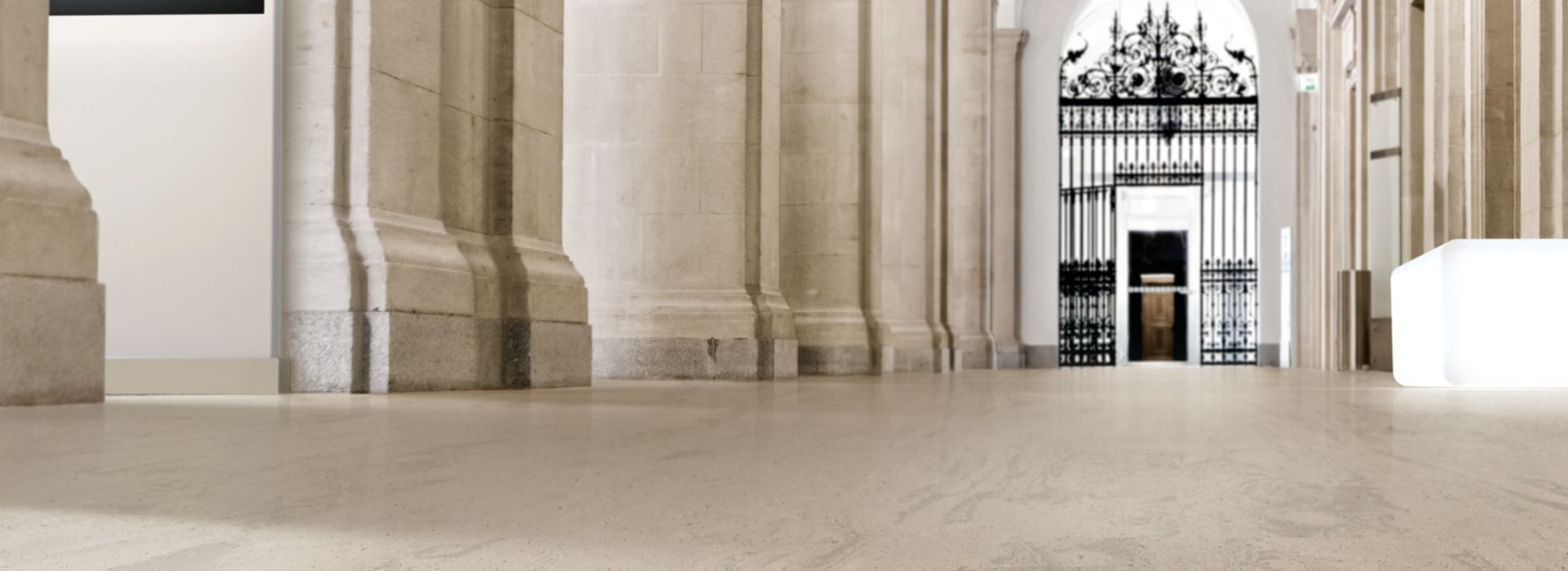 norament 926 castello rubber flooring in public space corridor