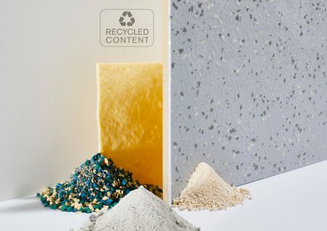 Collage of flooring norament 992 grano and its recycled ingredients image number 9