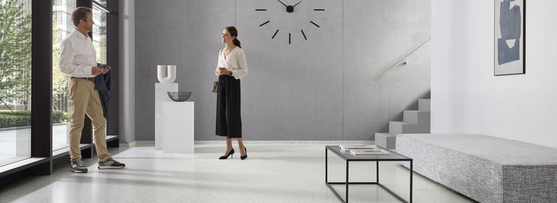 norament 926 pado rubber flooring in lobby