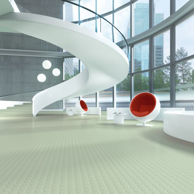 norament 926 rubber flooring in modern lobby