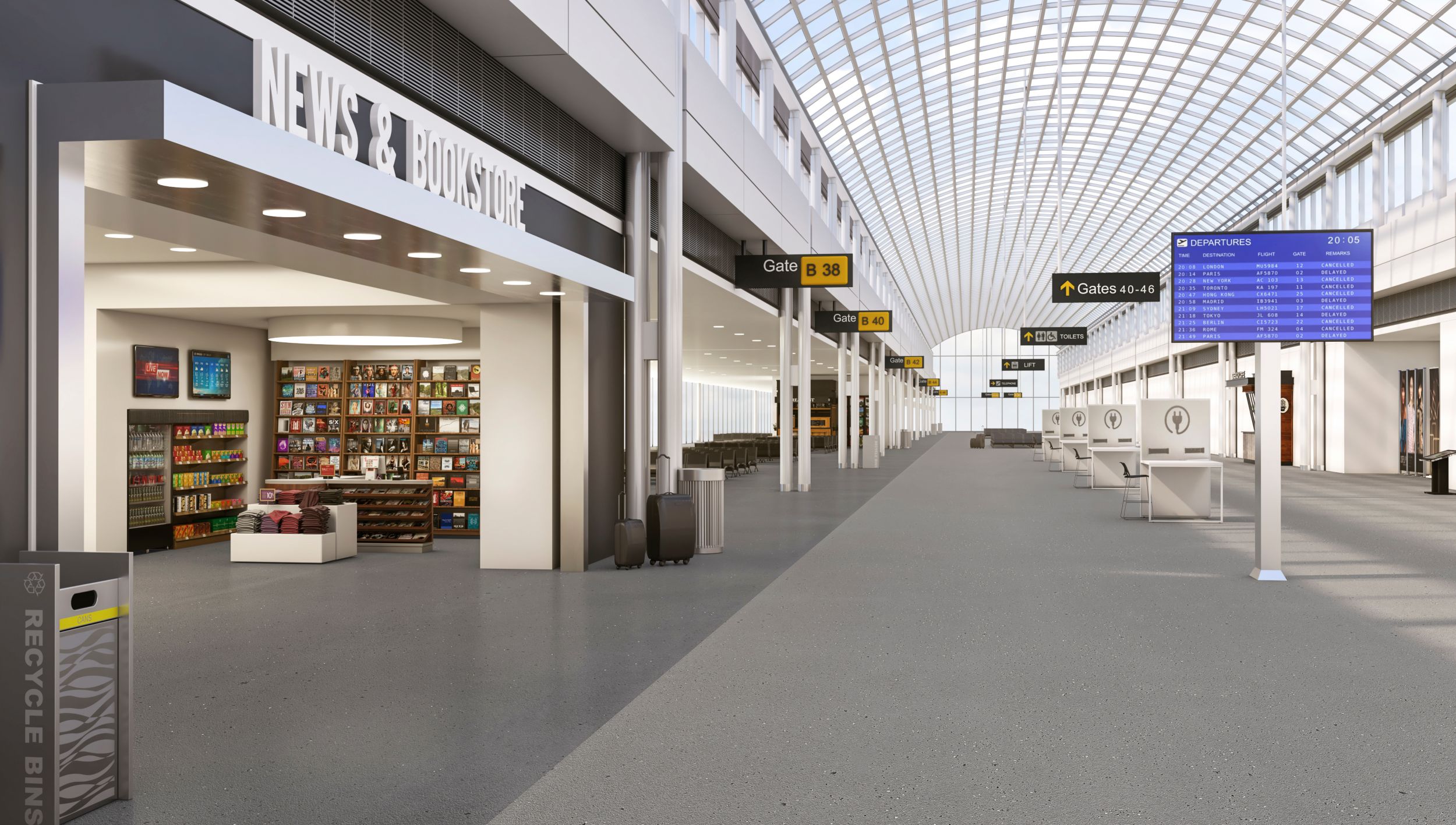 norament kivo rubber flooring in airport gate corridor imagen n&uacute;mero 8