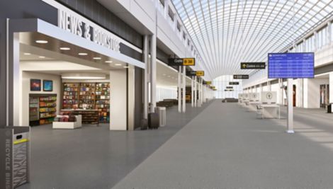 norament kivo rubber flooring in airport gate corridor imagen n&uacute;mero 8