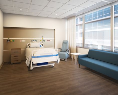 nora by Interface noravant timber rubber flooring in healthcare patient room num&eacute;ro d&rsquo;image 6