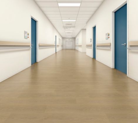 noravant timber rubber flooring in hospital corridor image number 5