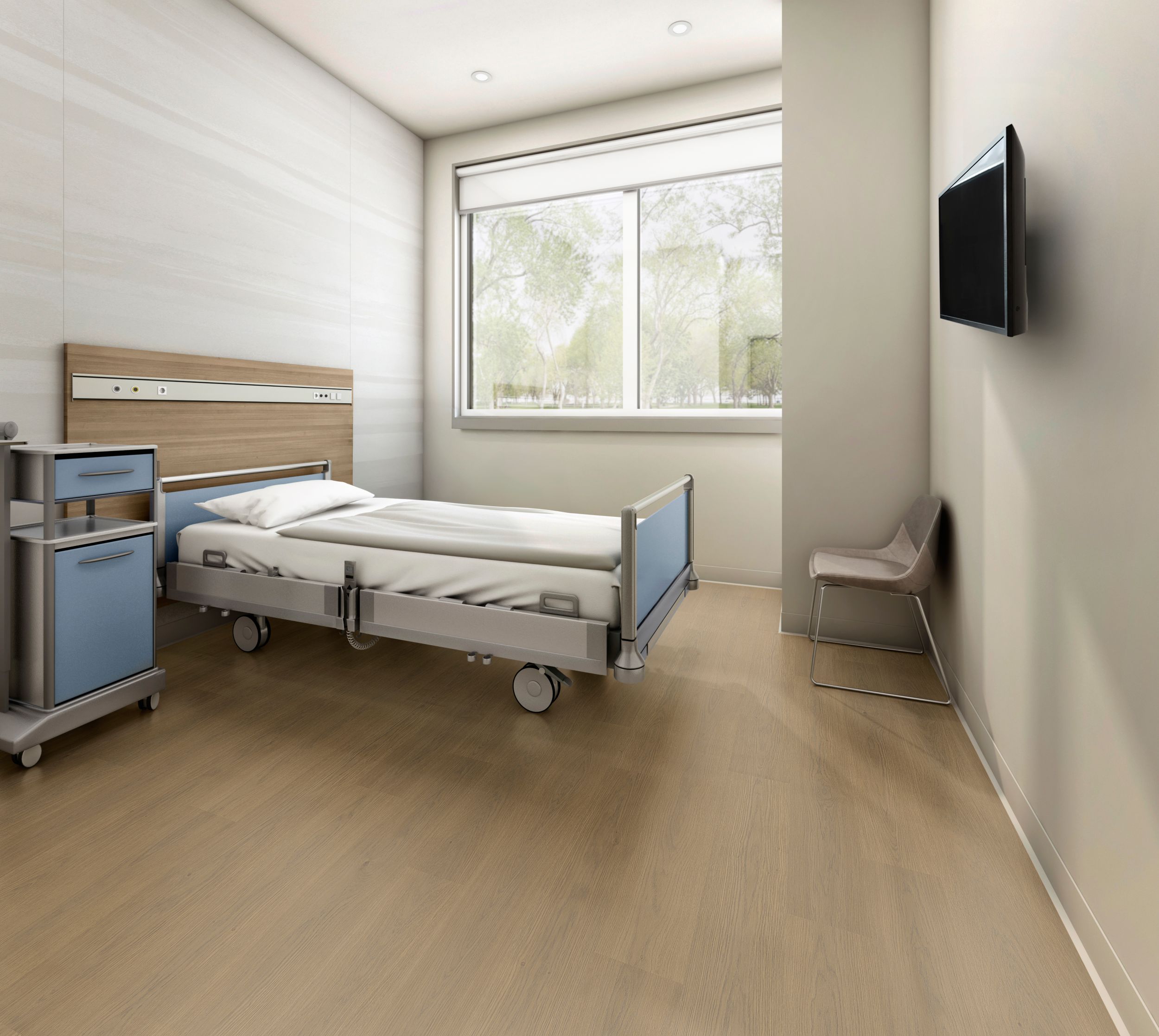 noravant timber rubber flooring in patient room image number 2