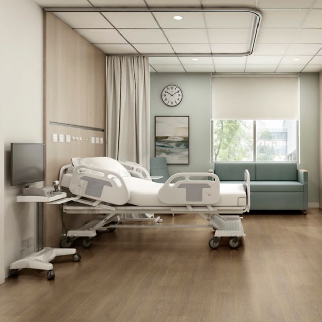 noravant timber rubber flooring in patient room