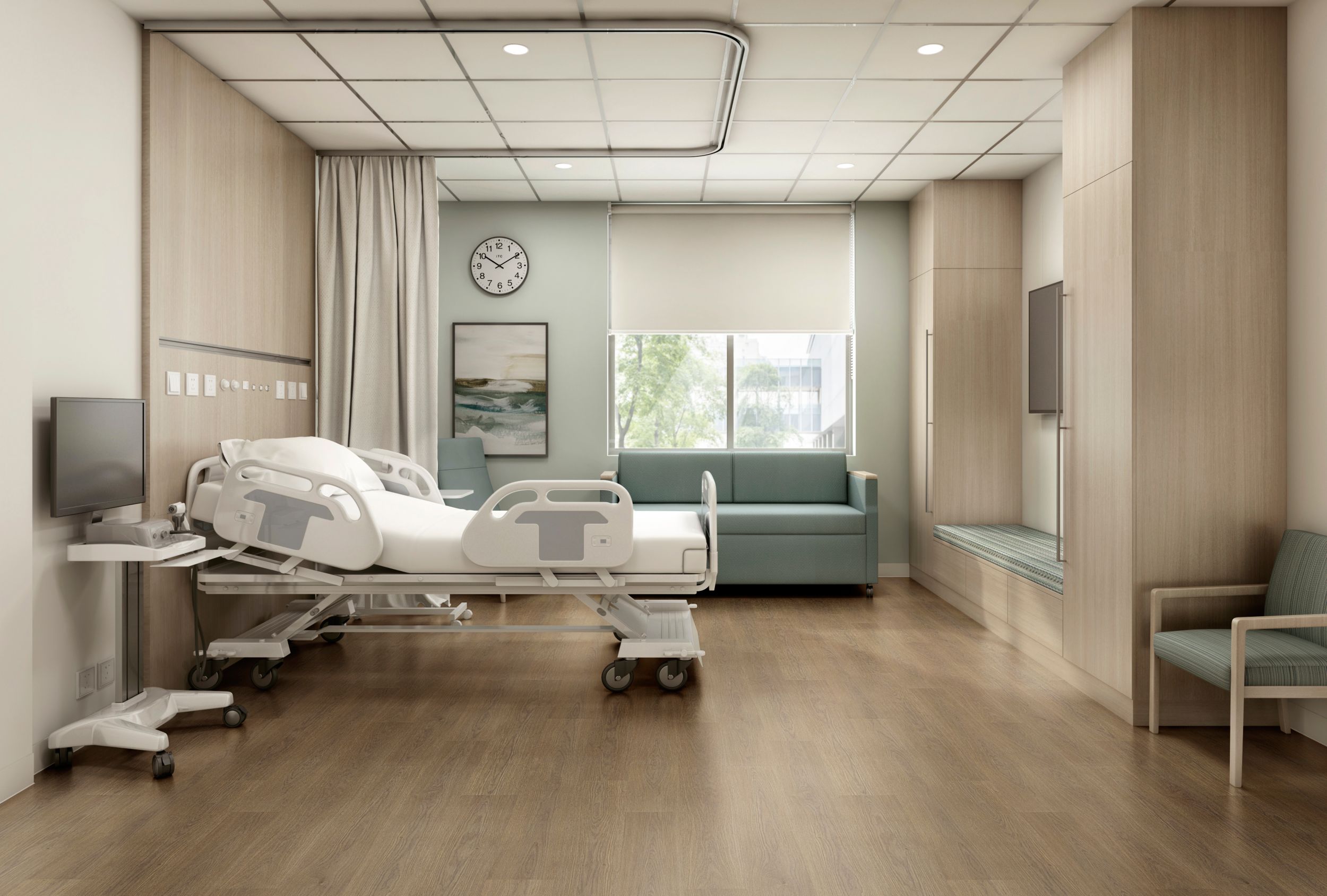 noravant timber rubber flooring in patient room num&eacute;ro d&rsquo;image 2