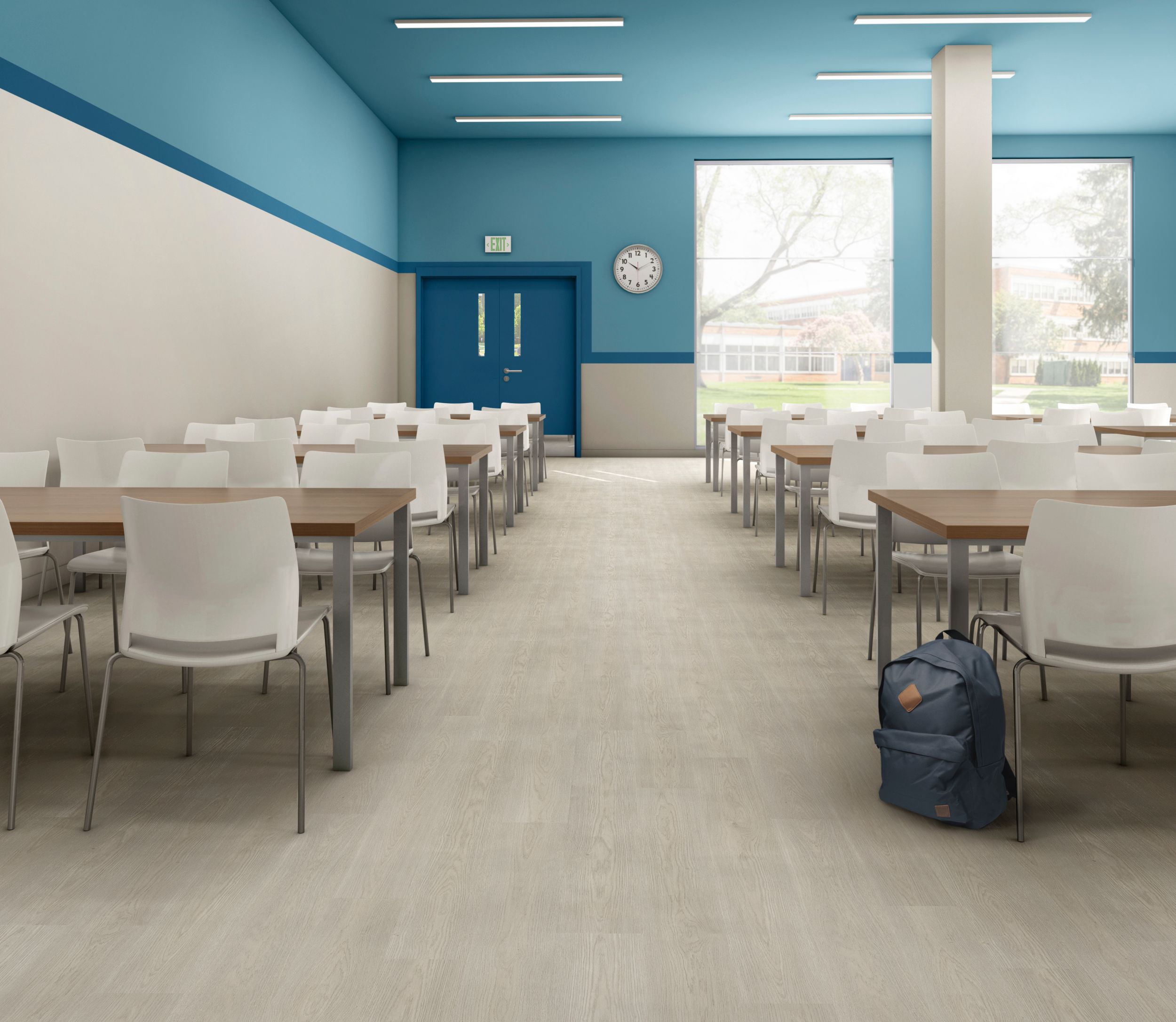 noravant timber rubber flooring in cafeteria image number 7