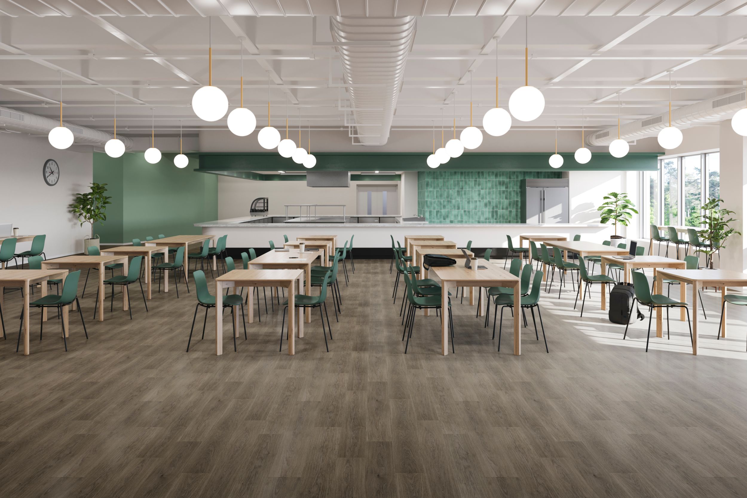nora by Interface noravant rubber flooring in workplace canteen Bildnummer 22