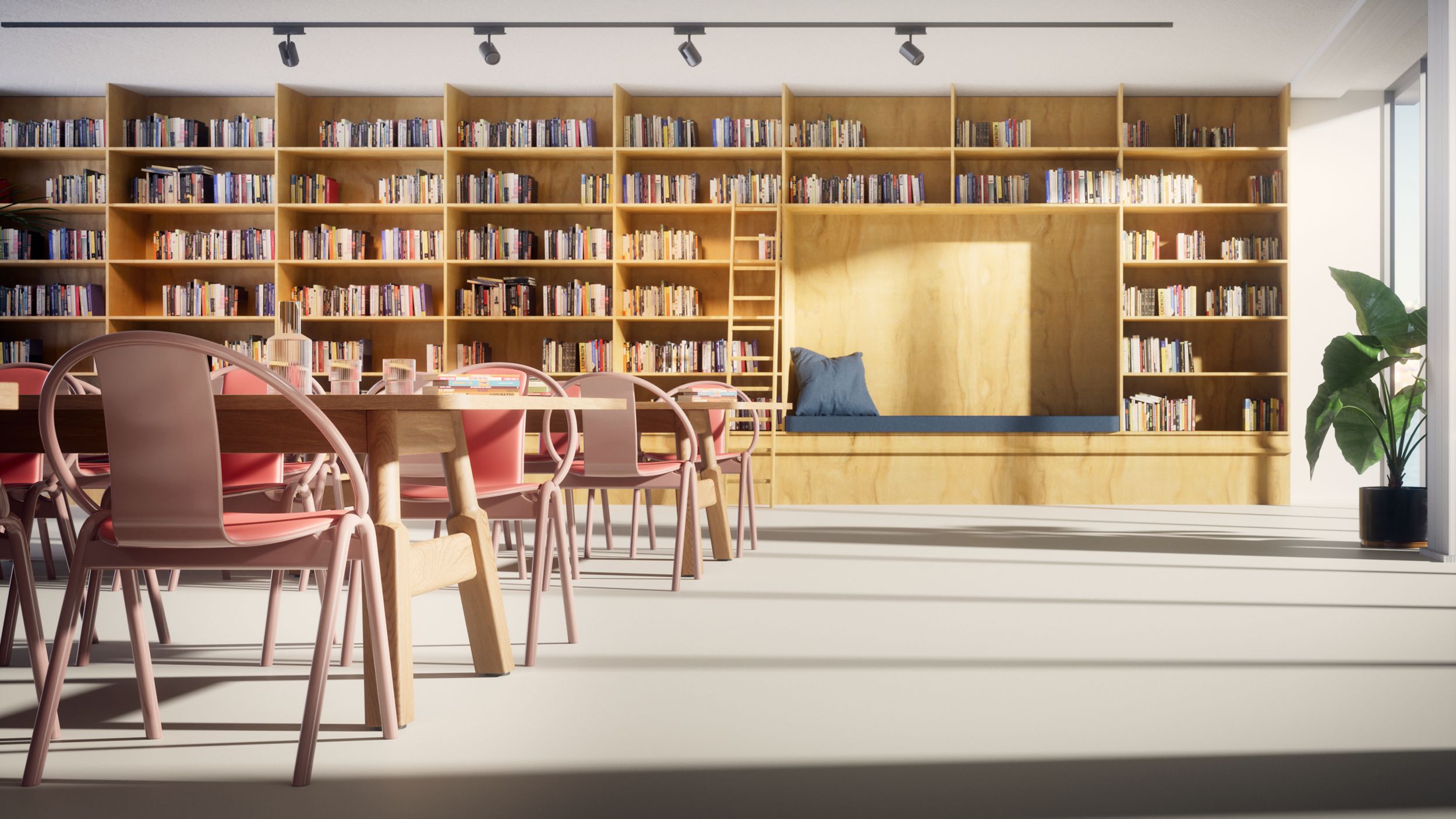 image noraplan uni rubber flooring in library numéro 6