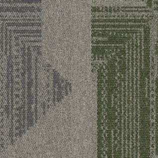 Open Air 403 Transition Carpet Tile In Nickel/Moss