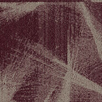 Overtone Carpet Tile in Maroon