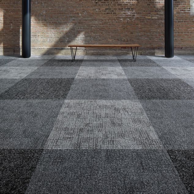 Interface Grey Carpet Tiles Reused for Homes and Offices 