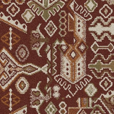 Reeling carpet tile in Spice