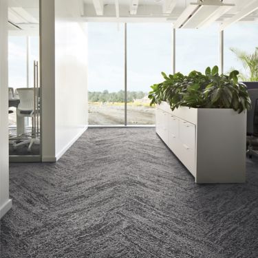 Interface Rock Springs plank carpet tile in walkway of office  image number 1