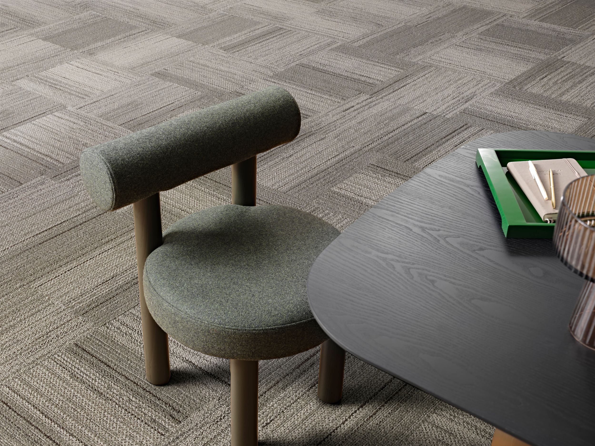 Interface Line Leader carpet tile in seating area image number 2