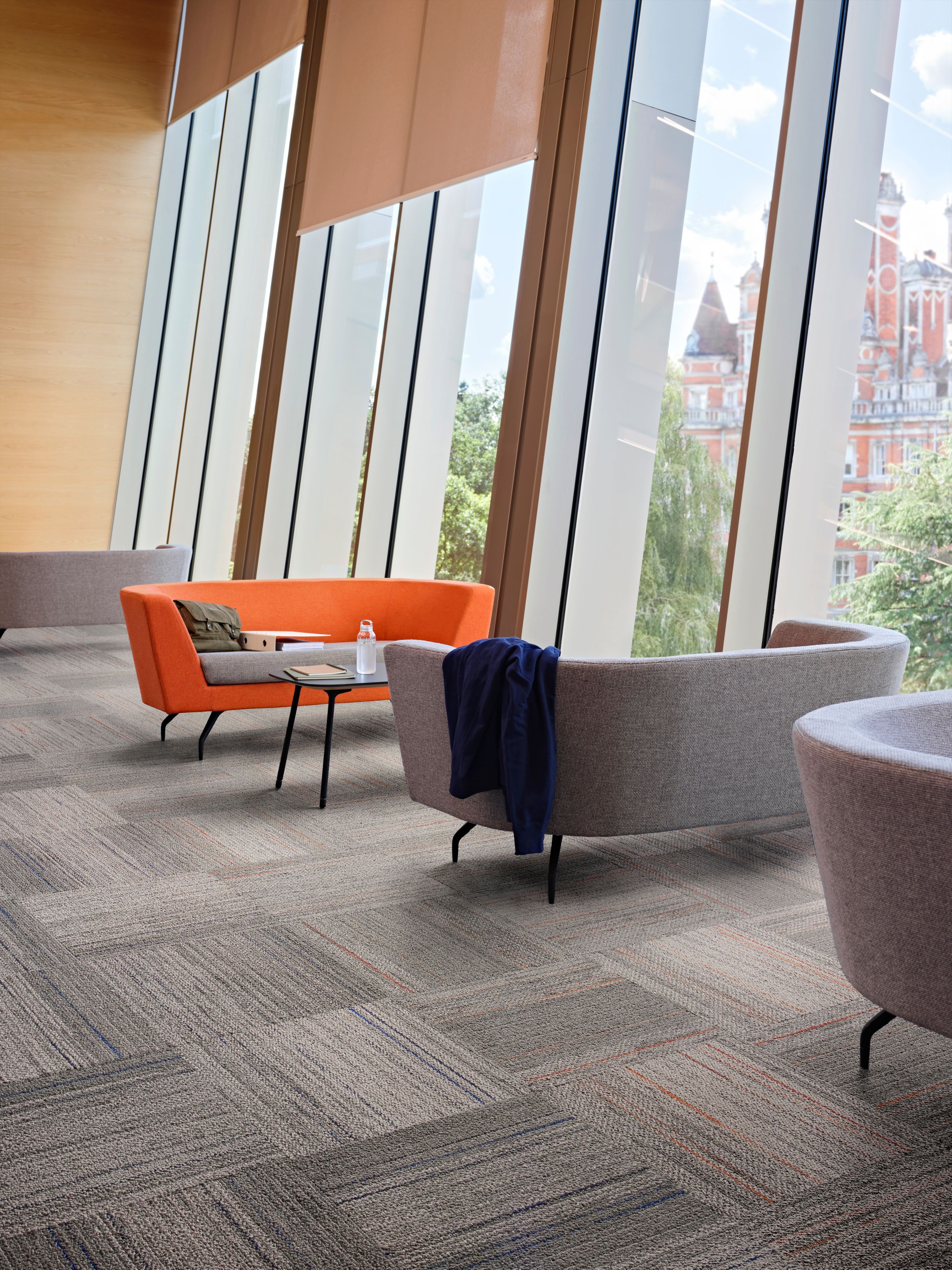 Interface Line Leader carpet tile in workplace lobby image number 5